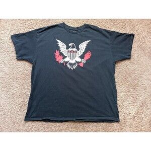 American Bald Eagle T-Shirt Men's 2XL Black Short Sleeve